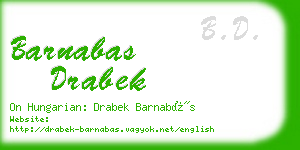 barnabas drabek business card